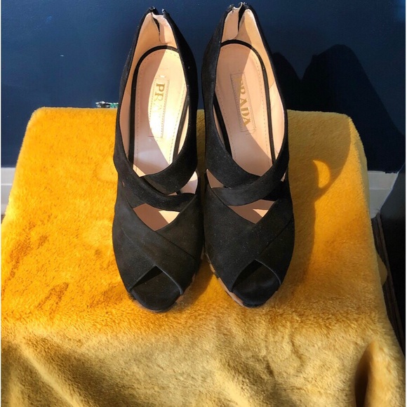 PRADA WEDGES Leopard Print - Picture 2 of 5